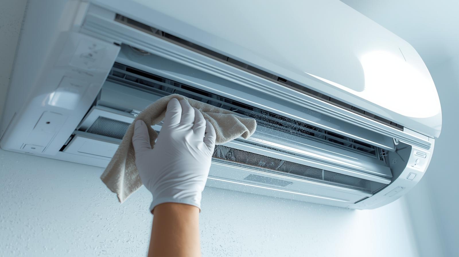 klímatisztítás Győr beltéri egység tisztítás közben